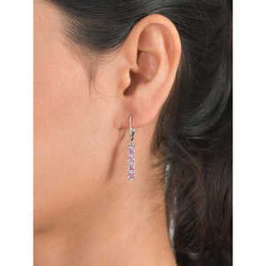 Women's Pink Fashion <b>Stud</b> Earrings with Dangling Design Elegant & Stylish Accessory - Product Image 1