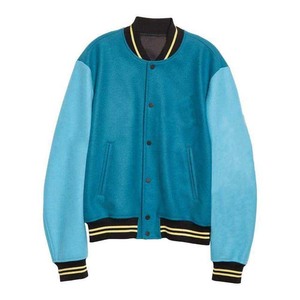 Chaqueta universitaria unisex de retazos de calidad personalizada, Mangas de cuero de chenilla bordadas, a prueba de viento, estilo universitario de béisbol, informal - Product Image 4