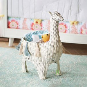 Cesta de unicornio de ratán para niños, nuevo diseño, cesta de almacenamiento de ratán para pastel de caramelo, organizador de juguetes de mimbre ecológico OEM para niños - Product Image 4