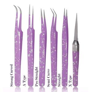 Detract perches Custom <b>Eyelash</b> <b>Tweezers</b> Private Label <b>Eyelash</b> Applicator OEM Customized Slim & Long Lash <b>Tweezers</b> - Product Image 6