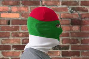2022 Y2K Style hiver bonnets personnalisé couleur bloc acrylique cagoule plein visage Protection contre le froid multicolore hiver chapeaux - Product Image 2