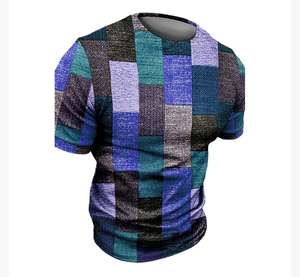 2026 Wholesale Multi Color <b>Patchwork</b> Factory Men's T <b>Shirt</b> Custom Logo Two Colors Men Tee <b>Shirts</b> Man T-<b>shirt</b> Spring Clothing - Product Image 3