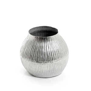 Manufacturer & Supplier of Metal Handcrafted Ball Shape <b>Flower</b> <b>Vase</b> Hot <b>Sale</b> Metal <b>Flower</b> Pot With Rice Hammered Gold Finished - Product Image 4