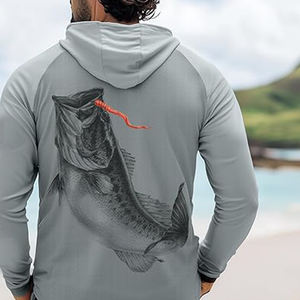 Personnalisez votre design, maillot de pêche respirant imperméable à l'eau UPF 50 pour homme, coupe confortable, pour l'extérieur - Product Image 4