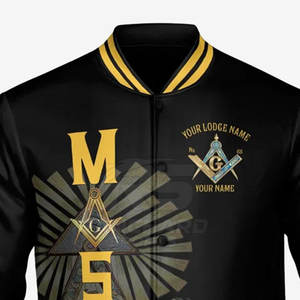 Chaqueta Universitaria Masónica para Hombre con Símbolo Masónico Bordado, Chaqueta Universitaria de la Hermandad Masónica - Product Image 4