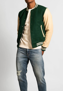 แจ็คเก็ตวาร์ซิตี้ผู้ชายคุณภาพสูงแบบ OEM สั่งทำพิเศษ ไซส์ใหญ่ สไตล์เบสบอลสำหรับวิทยาลัย ผ้าพรีเมียม แฟชั่นสไตล์ Letterman - Product Image 3