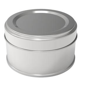 Boîte ronde en métal pour bougie Kontensan, modèle L527, origine Turquie, 73xH45mm, 0,25lt, sans soudure - Product Image 1