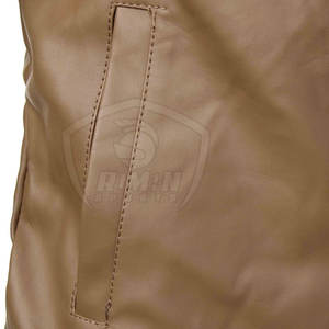 Chaqueta de Cuero de Alta Calidad con Logotipo Personalizado, Cuello Alto, Tela de Lona en la Parte Delantera, Impermeable y Ecológica para Hombre - Product Image 6