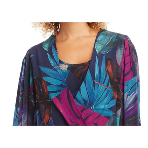 Top drappeggiato Karen Kane con chiffon stampato multicolore - Product Image 2