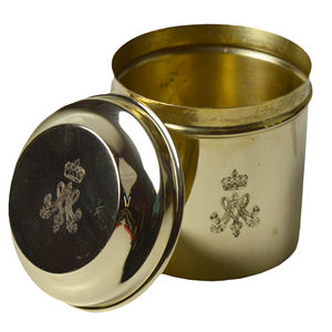 Gold Plated Cookies Jar Design With Brass Metal Home and Kitchen Decor Quality Design <b>Food</b> <b>Storage</b> <b>Container</b> Design - Product Image 6