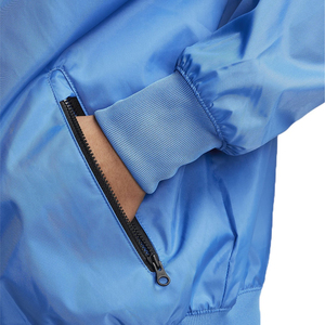 Chaqueta cortavientos de invierno personalizable unisex transpirable impermeable con cuello levantado servicio OEM de color sólido - Product Image 5