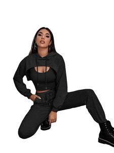 Ensemble de fitness femmes Farr coton Double face élastique séchage rapide Slim Fit Yoga costume course solide survêtement pour - Product Image 2