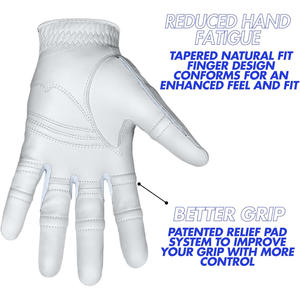 Gants de golf en cuir Cabretta perforé de luxe avec impression de logo de broderie d'étiquette personnalisée pour les événements ou la vente au détail - Product Image 4
