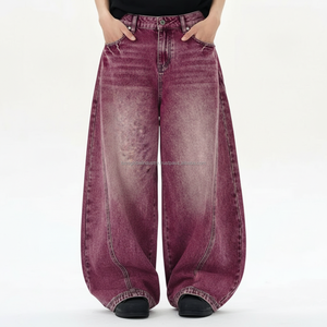 Pantalones Vaqueros de Mezclilla Curvados Holgados de Estilo Hip Hop, Diseño Nuevo, 100% Algodón Sostenible, Jeans para Hombre - Product Image 1