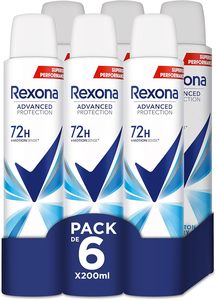 Desodorante en Aerosol Rexona Advance Protection Cotton Dry 72 Horas para Mujer, 200 ml, Paquete de 6 - Product Image 2