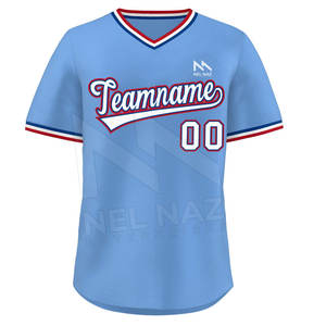 Conjunto de Camiseta de Béisbol para Hombre, Talla Grande, Color y Logotipo Personalizados, Tela Sublimada, Ligera, Secado Rápido, Ropa Deportiva de Equipo - Product Image 1