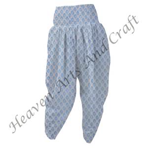 Pijama estampado de bloque de algodón, ropa de dormir estampada, pantalones para mujer con cintura elástica, ropa de dormir cómoda de algodón, pantalones Patiala - Product Image 3