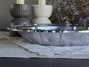 Centerpiece Vintage <b>Silver</b> <b>Bowl</b> Antique <b>Silver</b> Serveware <b>Silver</b> Decorative Platter Luxury Tableware Styling Classic <b>Silver</b> - Product Image 4