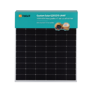 Panneau solaire monocristallin HJT demi-cellule Gautam Solar G2X1215-UHAY 550W-800W avec dos blanc certifié TUV - Product Image 2