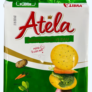 HALAL Atela 228G Crackers de verduras crujientes Embalaje de bolsita baja en grasa Sabor salado y dulce Galletas FMCG Sabrosas y baratas - Product Image 1