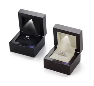 Economy Luxury Recycled Materials Paper Jewelry Boxes Brown Ring & <b>Couple</b> Ring Bangle Box for Watch Jewelry Packaging Wholesale - Product Image 1