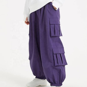 Pantalones de esquí de nieve de fabricación personalizada de alta calidad, impermeables, cálidos, ropa de esquí para mujer, proveedor de pantalones de esquí holgados de Hip Hop - Product Image 1