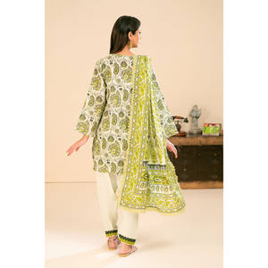 Traje Salwar Kameez de 3 Piezas en Algodón Khaddar Estampado con Dupatta para Festivales, Ropa Étnica, Estilo Pakistaní, Vestido Indio SD-52257 - Product Image 5