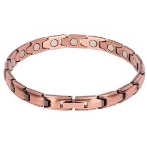 Meilleur prix Bracelet en cuivre lourd pour hommes et femmes Technique magnétique torsadée polie de périmètre de 6.69 pouces - Product Image 6