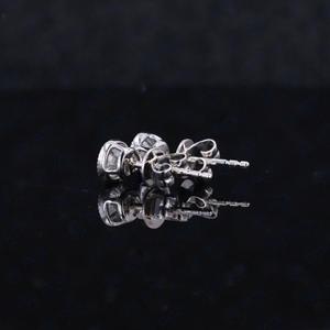 ต่างหูเพชรโมอิสทรงกลม1.80 tcw สำหรับผู้หญิง/เครื่องประดับของขวัญครบรอบสำหรับกระดุมเพชรของเธอ - Product Image 2