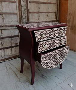 Mesa de Cajones Moderna con Incrustaciones de Hueso Artesanal, Muebles Indios Hechos a Mano para Dormitorio, Sala de Estar y Almacén, Gabinetes de Alta Calidad - Product Image 1