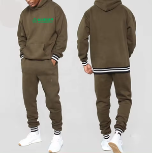 Custom 380 500gsm Regular Heavyweight Eco-Friendly Breathable Cotton Fleece Sweatsuit <b>Hoodie</b> Tracksuit Unisex Winter Sportswear - Product Image 6