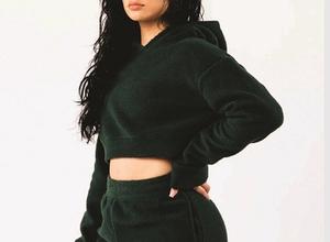 Vente en gros de sweats à capuche respirants pour femmes 100% sweats à capuche courts en coton Style décontracté longue saison d'hiver - Product Image 6