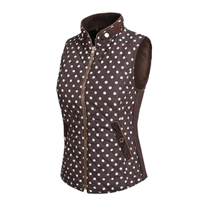 Veste pour femmes rembourrée sans manches de haute qualité Conception personnalisée pour la saison d'hiver Veste imprimée de service OEM de taille XL - Product Image 3