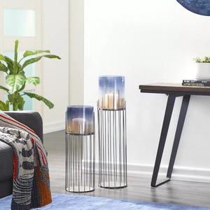 Bougeoir chaud et de luxe en verre pour la décoration de la maison bougeoir en fil métallique à vendre nouveau support de bougie à la main - Product Image 1