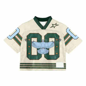 Uniforme de football américain personnalisé pour hommes T-shirt surdimensionné à manches courtes Jersey respirant Mesh Fashion Wholesale - Product Image 3