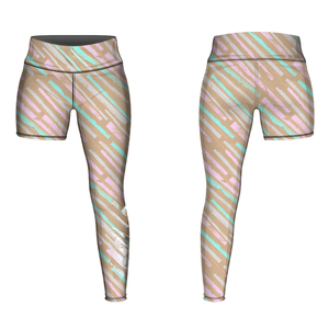 Pantalon de compression sportif pour homme en Spandex/Polyester, séchage rapide, respirant, avec manchon de jambe intégré pour le basketball et taille élastique - Product Image 1