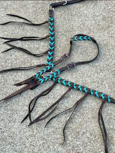 Cabecera de cuero occidental de alta resistencia con talla floral tradicional perfecta para rodeo y senderos a la venta - Product Image 2