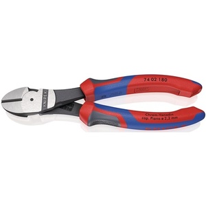 180mm Polished Heavy-duty <b>Side</b> <b>Cutters</b> with Multi-Component Handles (KNIPEX) - Product Image 1
