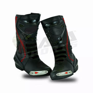 รองเท้ามอเตอร์ไซด์กันน้ำสำหรับผู้ชายรองเท้าหนังมอเตอร์ไซด์สั่งทำ - Product Image 6