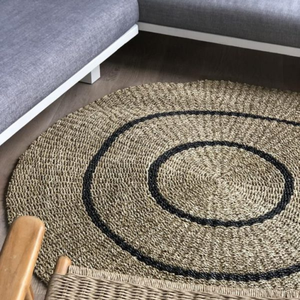 Alfombras y conjuntos de jacinto de agua, tapetes naturales trenzados de fibra natural para sala de estar, dormitorio, hogar, resorts y hoteles - Product Image 6