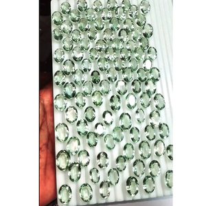 พลอยอะมีทิสต์สีเขียวธรรมชาติ 387 ชิ้น ขนาด 13 มม. ถึง 18 มม. รูปทรงวงรีเหลี่ยมเพชรพลอย น้ำหนักรวม 2885 กะรัต ขายส่ง Iroc คุณภาพสูง พลาซิโอไลต์เจียระไน พลอยหลวม - Product Image 4