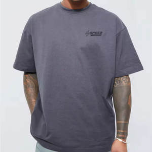 Top Design Hombres Boxy Fit Camisetas con logotipo personalizado 2025 100% Algodón Último diseño Hombres Nueva llegada Camiseta - Product Image 3