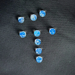 Cabochon de pierre de lune arc-en-ciel naturel de haute qualité 3mm à 4mm pierres précieuses en vrac bleues rondes pour la fabrication de bijoux - Product Image 2