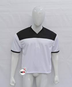 100% algodón hombres media manga cuello redondo transpirable microfibra 2 tonos blanco y negro para hombres de alta calidad camisetas transpirables para hombres - Product Image 1