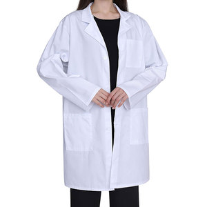 BATA DE LABORATORIO LIGERA, LARGA, UNISEX, PARA HOSPITAL, CLÍNICA, PERSONAL UNIVERSITARIO, CON LOGO PERSONALIZADO, PEDIDO AL POR MAYOR - Product Image 1