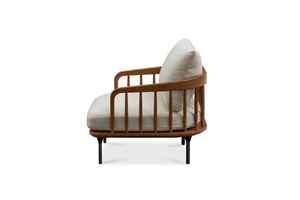 Modern Velvet <b>Arm</b> Lounge <b>Chair</b> with <b>Wood</b> Frame Fabric for Living Room or Hotel Use - Product Image 2