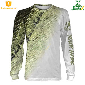 Chemises de pêche à manches longues personnalisées pour hommes Performance personnalisée UPF 50 hameçon respirant Design drapeau américain - Product Image 3