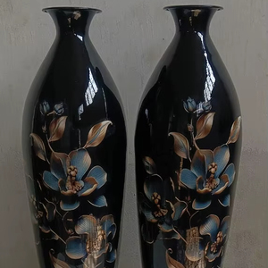 Jarrón de hierro artesanal con flores, jarrón de Metal decorativo minimalista moderno para interiores de Hotel y hogar, ideal para ocasiones - Product Image 1