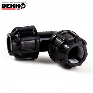 Coude 90 degrés en PVC noir Dekko 20x20mm Raccord de conduit électrique de haute qualité PN25 Pression 50 ans de garantie pour une sécurité durable - Product Image 1
