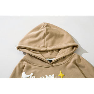 เสื้อฮู้ดผู้ชายพิมพ์ลายพัฟวัสดุระบายอากาศได้ดีมีฮู้ดสไตล์ลำลองปรับแต่งโลโก้ของคุณเอง - Product Image 4